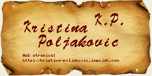 Kristina Poljaković vizit kartica